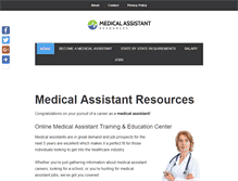 Tablet Screenshot of medicalassistantresources.com